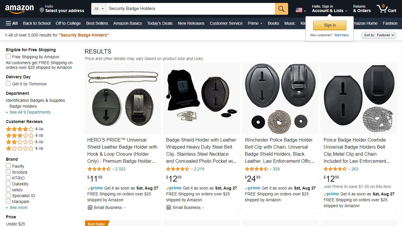 Amazon.com: Security Badge Holders