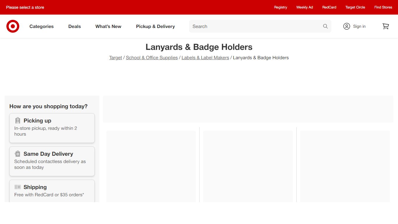Lanyards & Badge Holders : Target